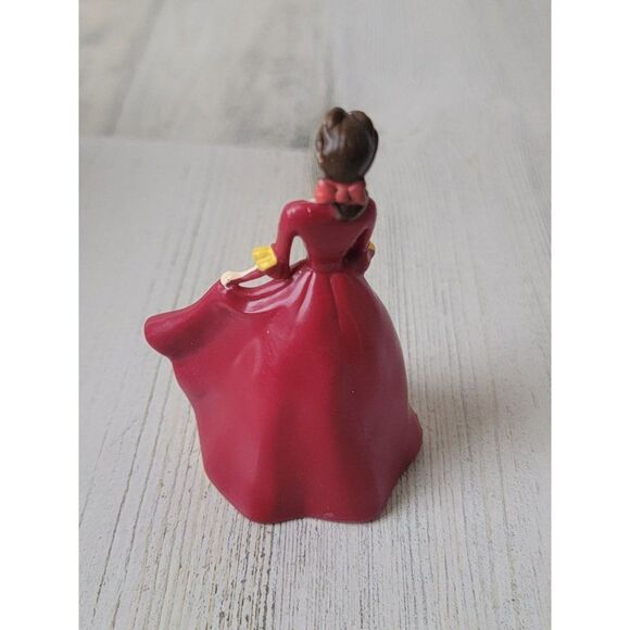 Disney red yellow formal dress Belle Beauty Beast princess toy figure - Picture 3 of 4
